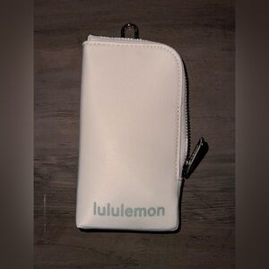 Lululemon Pelican and Light ivory wristlet wallet